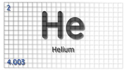 Canvas Print - Helium chemical element  physics and chemistry illustration backdrop