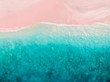 Leinwandbild Motiv Tropical pink beach with blue ocean. Komodo islands