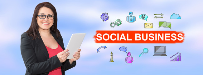 Sticker - Concept of social business