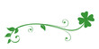 green tendril clover isolated on white background vector illustration EPS10