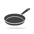 Frying pan icon vector isolated
