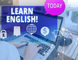 © Zofia - Word writing text Learn English. Business photo showcasing gain acquire knowledge in new language by study