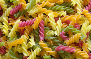 Colorful macaroni or pasta texture