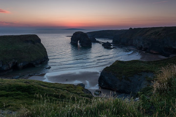 Scenic coastal cliffs at dusk on the west coast of Ireland