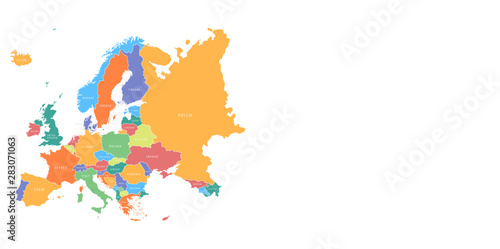 Dekoracja na wymiar  plansza-mapy-europy-prezentacja-slajdow-koncepcja-marketingu-globalnego-biznesu-liczba-kolorow