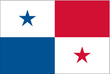 panama flag, official colors and proportion correctly. national panama flag