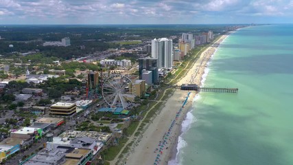 Wall Mural - Premium aerial Myrtle Beach SC USA 4k