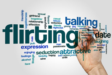 Sticker - Flirting word cloud concept