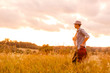 © Angelov - Portrait Of Man Hiking In Countryside Wearing Backpack