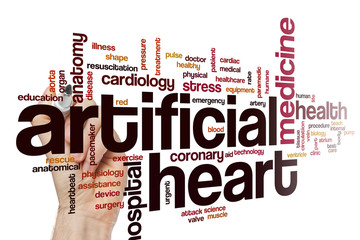 Sticker - Artificial heart word cloud