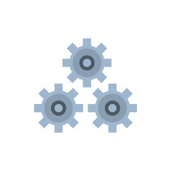 Wall Mural - gears machinery settings isolated icon