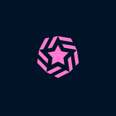 Wall Mural - star logo element vector emblem modern design