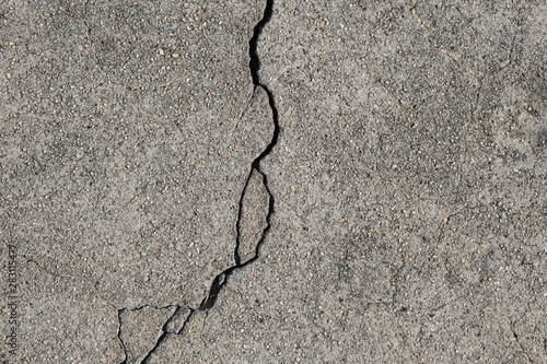 Fotomural Crack in concrete on the streets of Los Angeles for interior design