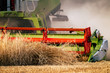 © Bildwerk - agricultural farmer works with tractor or modern harvester at rural field and mows corn and grain in the season with heavy machinery.