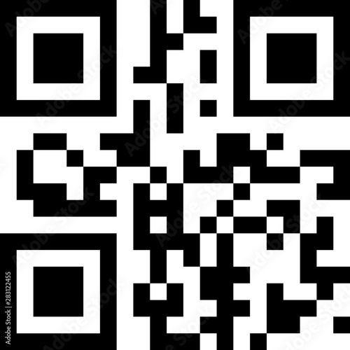 Fotomural qr code icon information scan 2021