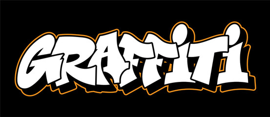 Wall Mural - Graffiti style lettering text design