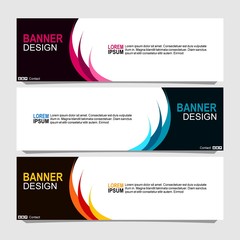 Wall Mural - Vector abstract design banner web template.