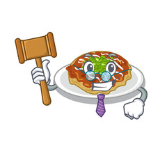 Sticker - Judge okonomiyaki is served on cartoon plate