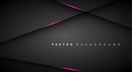 Wall Mural - pink light line shadow dark grey luxury background