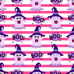 Wall Mural - Abstract seamless halloween pattern for girls or boys. Creative vector pattern with multicolored slug, like a jelly, halloween. Funny wallpaper for textile and fabric. Fashion halloween style.