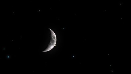 Wall Mural - Hazy Moon Phase in Starry Night Concept-H1