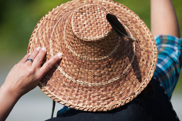 Traditional Native Cedar Bark Woven Hat