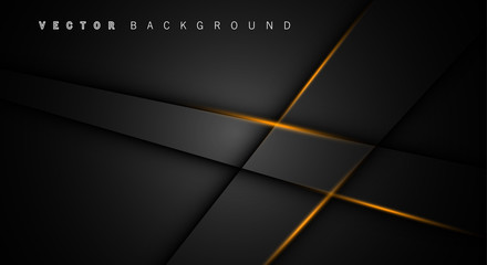Wall Mural - gold light line shadow dark grey luxury background