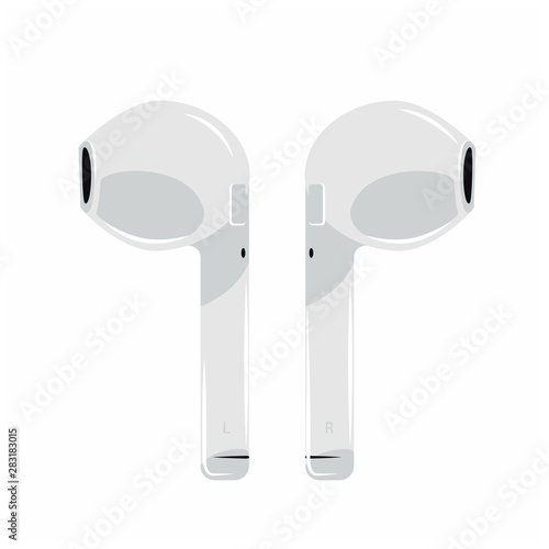 Cuadros en Lienzo air icon Headphones Wireless Earphones garniture electronic gadget pod -vector i