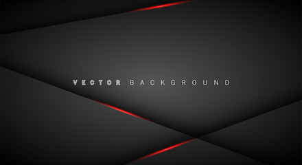 Wall Mural - red light line shadow dark grey luxury background