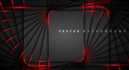 Wall Mural - red light line shadow dark grey luxury background