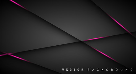 Wall Mural - pink light line shadow dark grey luxury background