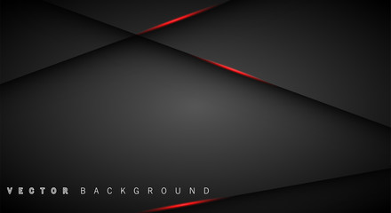 Wall Mural - Red light line shadow dark grey luxury background
