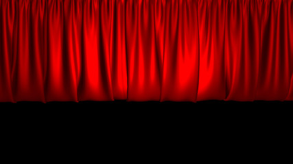 3D rendering of a beautiful curtain for a theater or opera stage