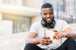 © Prostock-studio - Happy african american guy blog in social networks