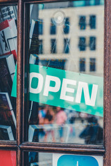  open sign in store entrance - open sign in shop window -