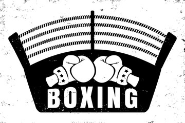Wall Mural - Retro emblem for boxing