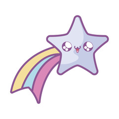 Sticker - cute shooting star kawaii style