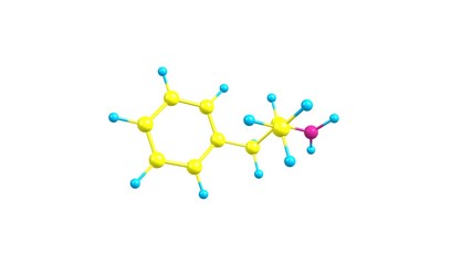 Poster - Dexamfetamine molecule - stimulant drug