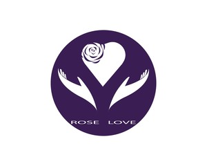 Wall Mural - Rose flower Logo Template