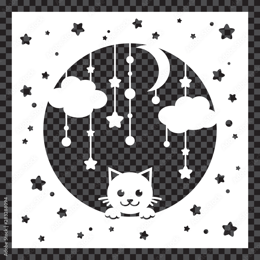 Paper cutting template. Laser cut out for greeting card, envelope, invitation, interior elements. Suitable for stencil production. Decorative carved openwork vector silhouette with cat, moon, stars. Stock Vector | Adobe Stock paper-cutting-template-laser-cut-out-for-greeting-card-envelope-invitation-interior-elements-suitable-for-stencil-production-decorative-carved-openwork-vector-silhouette-with-cat-moon-stars-stock-vector-adobe-stock