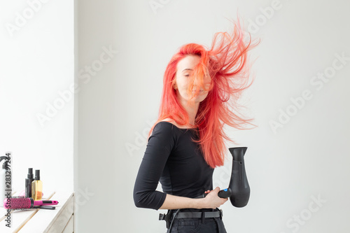 Hairdresser Beauty Salon And People Concept Young Woman Hair