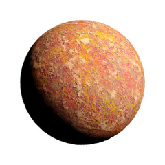 Wall Mural - a series of unknown planets on an isolated background.
