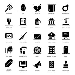 Canvas Print - Banking Glyph Icons Pack