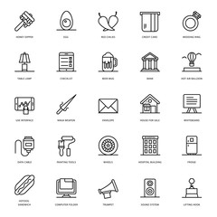 Poster - Banking Line Icons Pack