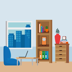 Poster - home living room place scene