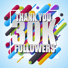 Wall Mural - Thank You 30000 followers banner