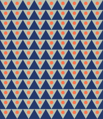 Wall Mural - vintage geometric seamless pattern of triangles.