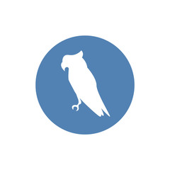  Parrot icon. Flat vector illustration on white background. EPS 10
