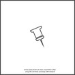 © oksanaoo - Vector icon push pin. Pin illustration on white isolated background.