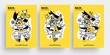 © stonepic - Set of Back to School greeting cards, posters or flyers. Cute happy children ready go back to school. Vector illustration